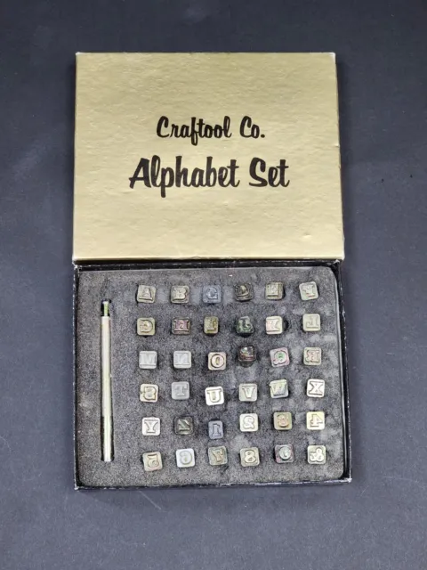 Craftool Co. "Juego de estampillas artesanales de cuero vintage de alfabeto y números #8137 1/4"