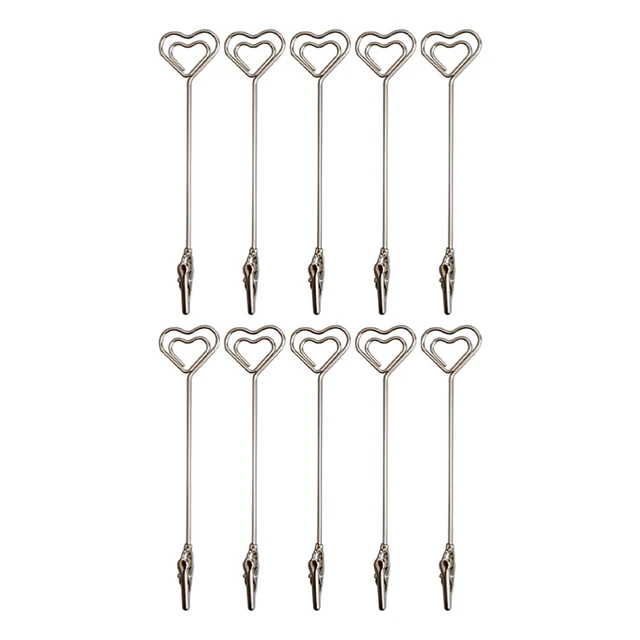 10 pz morsetto alligatore filo metallico supporto clip fotografica tavolo ristorante scrivania