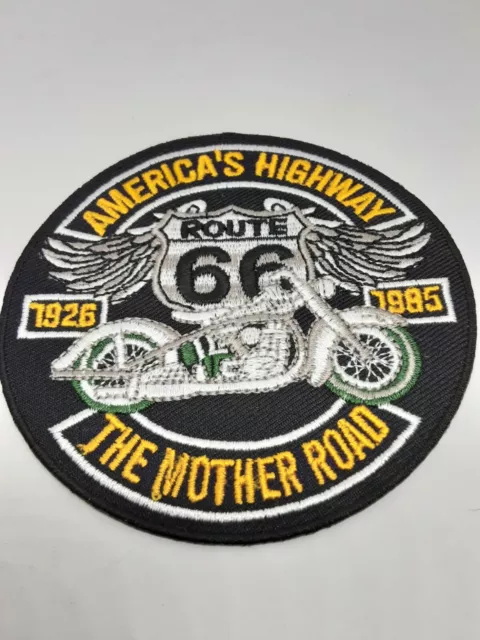 patch ecusson thermocollant brodé route 66 moto 9cm ...