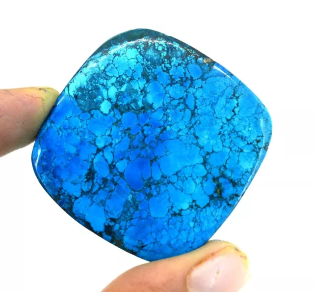 Natural Spiderweb 122. CT Turquoise Blue Untreated +GIE Certified Gemstone 3