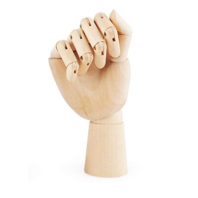 Manichino di artista in legno con manichino articolato con dita flessibili  E5M8
