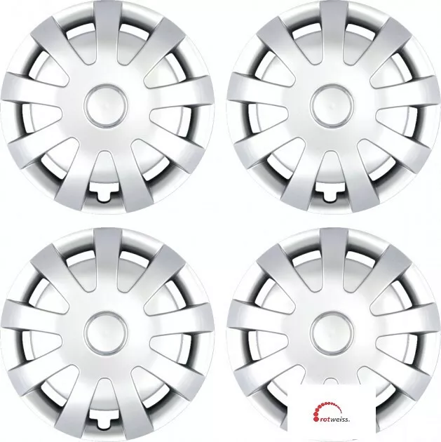 4 X Wheel Trims Hub Caps Wheel Covers Fits Vauxhall Vivaro Astra 16" R16 Silver