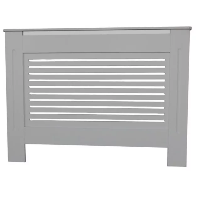 Kensington Radiator Cover Medium (112 x 19 x 82cm) MDF Grey Grill Wood Cabinet