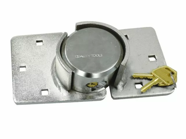 Shackless PadLock Lock & Hasp 73mm Van Security Concealed Lock Round Heavy Duty