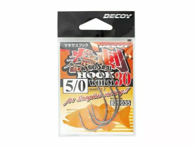 Decoy Makisasu Hook Worm 30 Free Rig Haken Gr. 2 1 1/0 2/0 3/0 4/0 Made in Japan