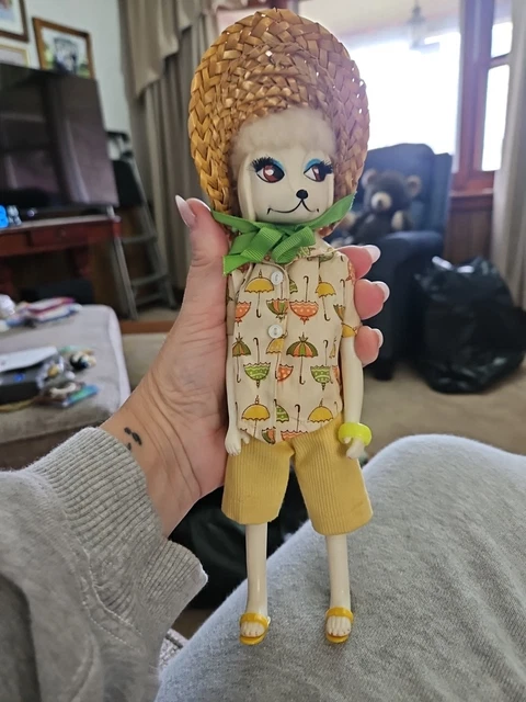 VINTAGE 1966 HASBRO Peteena Doll Dog Pampered Pooch Poodle w/Sandals ...