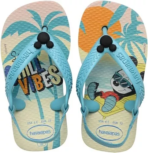 Havaianas Disney Mickey Mouse Baby / Toddler Flip Flops New With Tags MSRP $30