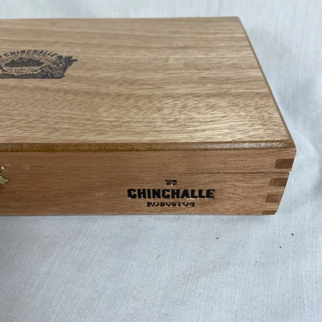 Cigar Box Warped CHINCHALLE Robustos EMPTY Wooden Storage Stash Box 3