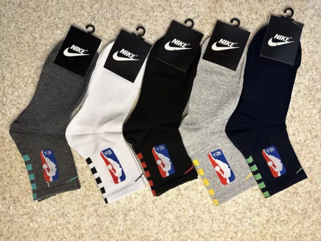 Brand new Nike NBA Authentic Socks Men's Different Colors. 5 Pairs 3