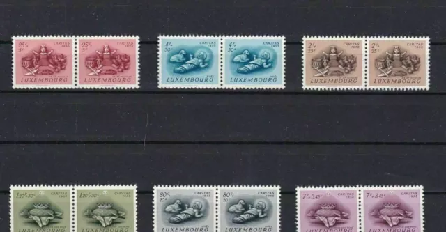 Luxembourg1955 National Welfare Fund Mnh Stamps Pairs  Set Cat £80   Ref 4885