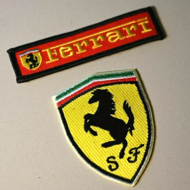 Ferrari Formule Un de Course S. P.A.Cavallino Rampante Thermocollant Logo Set