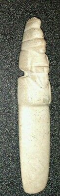Pre-Columbian Carved Stone Avian Axe God Pendant ~ Costa Rica C. 300 -700 AD 3