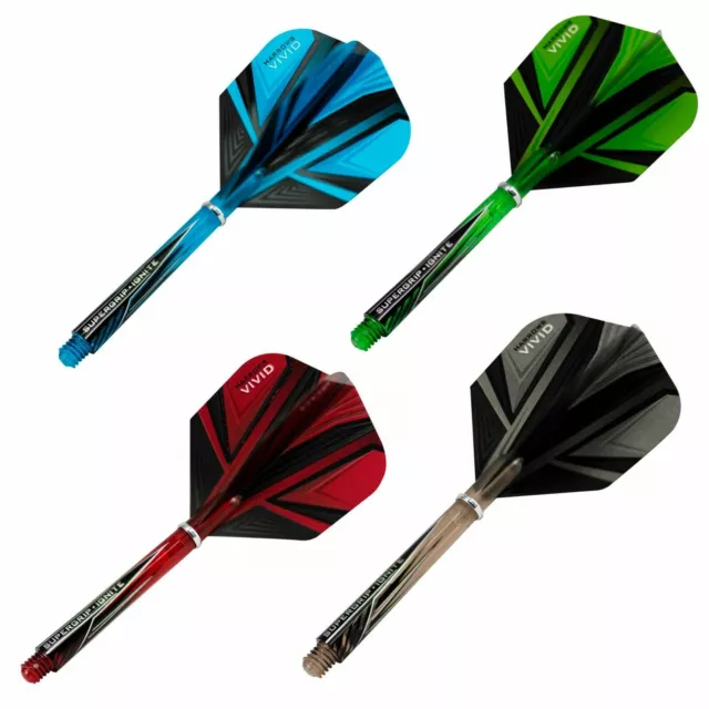 Vivid Dart Flights + Harrows Supergrip Ignite Dart Stems Ensemble combiné