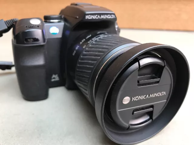 Konica Minolta Dynax 5D, 6.1MP Digital SLR With 18-70mm Lens. Made in Japan.