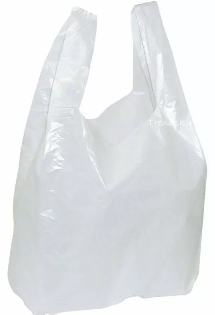 Tüte Weiß Beutel Plastiktüten Hemdchentragetasche Einkaufstüten Markt Tasche Bag