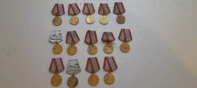 Job lot of 14 big Soviet memorable medals without documents.