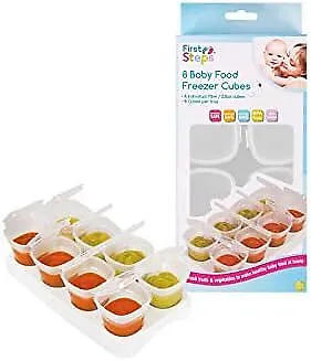 First Steps Baby Weaning Food Freezing Cubes Tray Pots Freezer Storage Containe