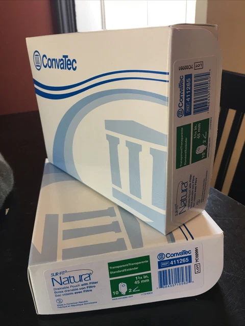 2 Box of 10 Ea. 411265 Convatec Sur-Fit Natura Drainable Pouch with Filter 1 3/4