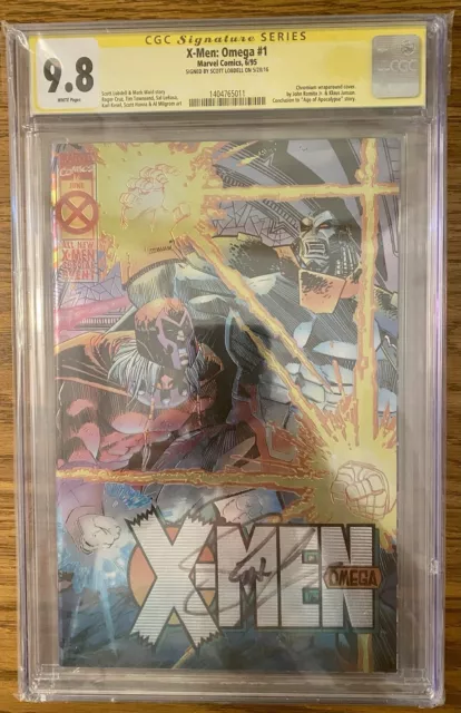 1995 X-Men: Omega #1 CGC 9.8 SS Chromium wrap around cover Marvel Comics/Signed