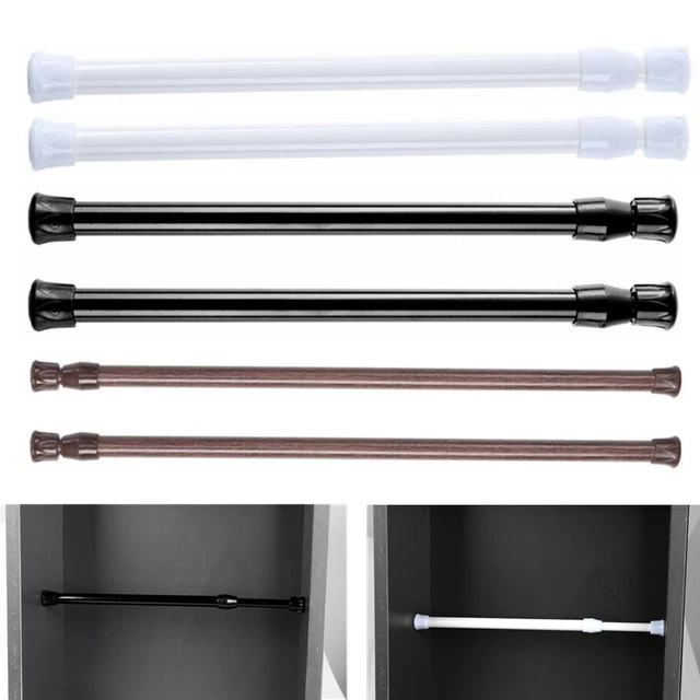 2Pcs_Adjustable Curtain Rods Tension Rod Spring Loaded Curtain Pole Anyroom Home