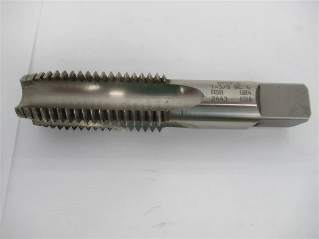 Union Butterfield 6006937 , 1-3/8-6 UNC Plug Straight Flute Tap (USED)
