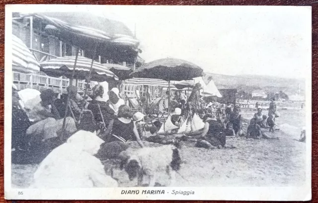 Cartolina Diano Marina Spiaggia