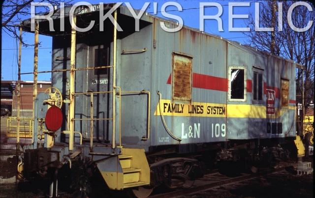 Original Slide L&N #109 Caboose Louisville Nashville Sellersburg IN 2002 Original Slide L&N #109 Caboose Louisville Nashville Sellersburg IN 2002