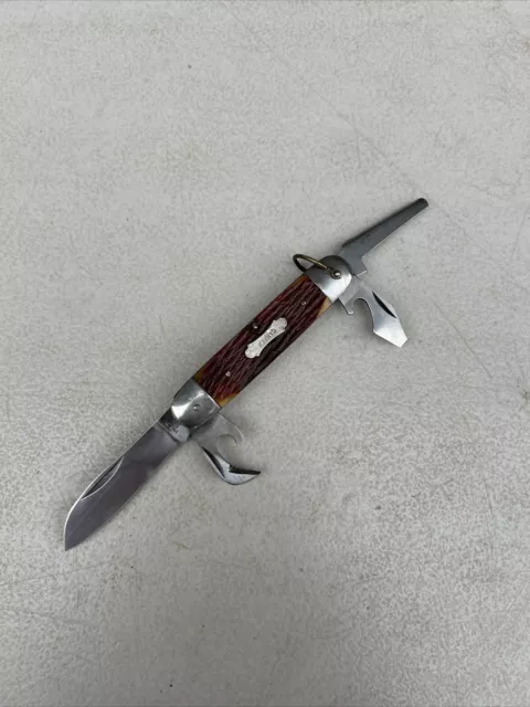 Vintage Camper Folding Pocket Knife; Japan; Camping Knife; Collectable