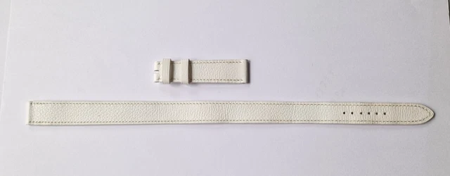 Bracelet Double Tour Hermès En Cuir Blanc - 16mm - Pour Montre Hermès