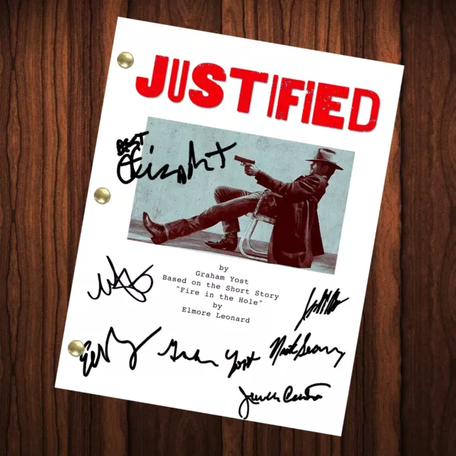 Justified Show Autographed Signed Script Screen Reprint Pilot Episode