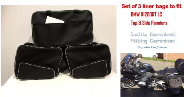 Pannier Liner Bags Inner Side & Top Box Bags To Fit Bmw R1200Rt Lc New Panniers