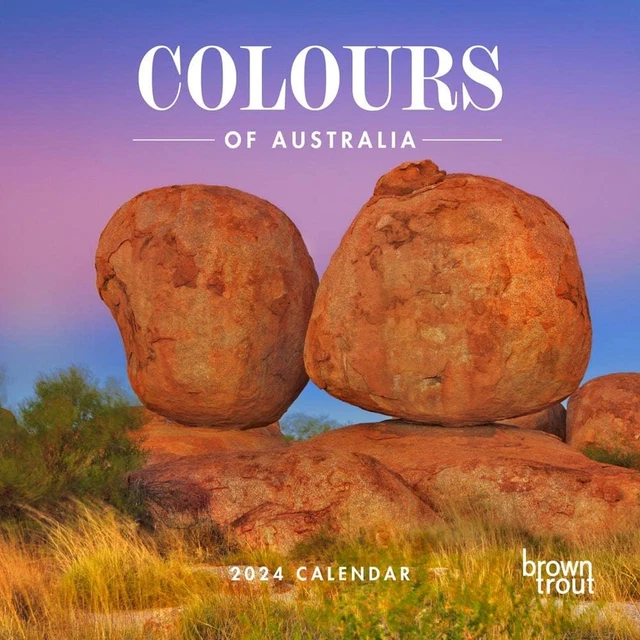 Colours of Australia | 2024 12 X 24 Inch Monthly Square Wall Calendar | Brown...