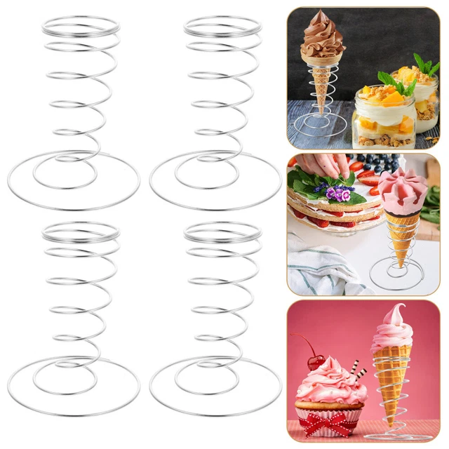 4 pz Portagocce senza gocce cono gelato in acciaio inox