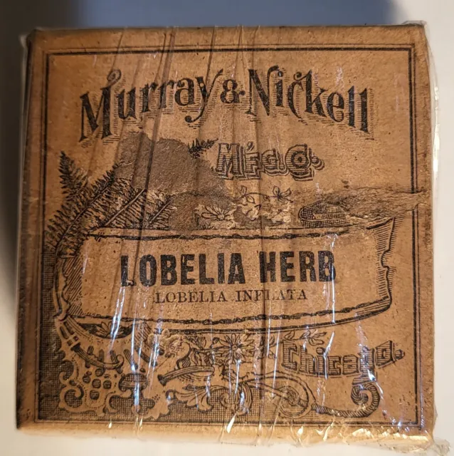 1906 Murray & Nickell Mfg Co Lobelia Herb, Full Box, Apothecary
