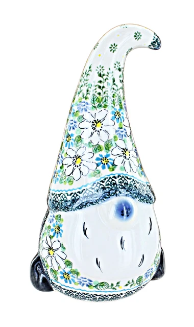 Blue Rose Polish Pottery Cherished Blooms Medium Gnome