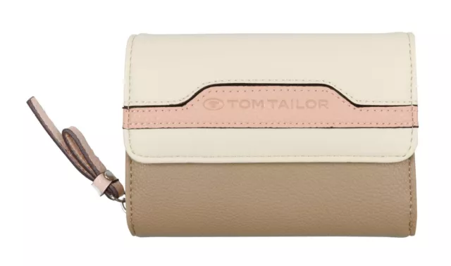 TOM TAILOR Jule Medium Flap Wallet Geldbörse Mixed Rose Beige Neu