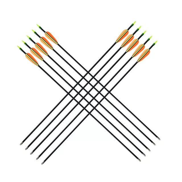 Fibreglass Archery Arrows Armex fibre glass arrows 26" Black, CNC Steel Tip x 10