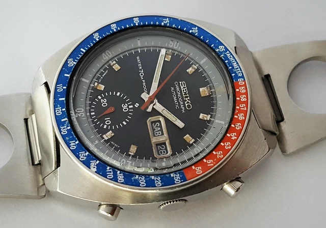 VINTAGE SEIKO 6139 -6002 Chronograph Water 70m Proof dial Pepsi Pogue -  Japan EUR 395,00 - PicClick FR