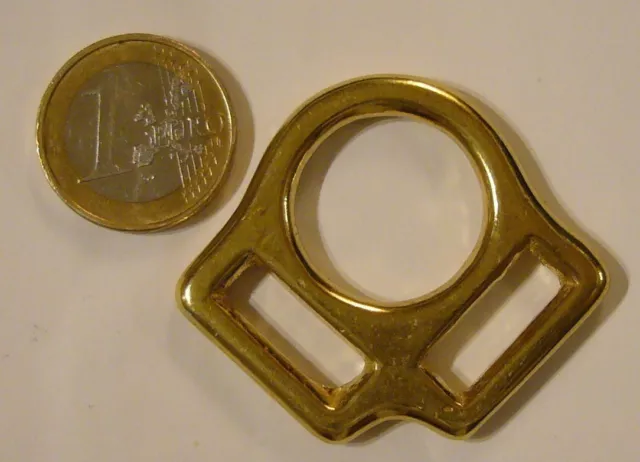 2 x Halfterring, 2-fach, Messing, rostfrei, 5/8", ca.17mm