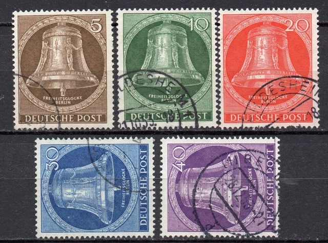 Berlin 101-105 Glocke Mitte 1953 komplett gestempelt