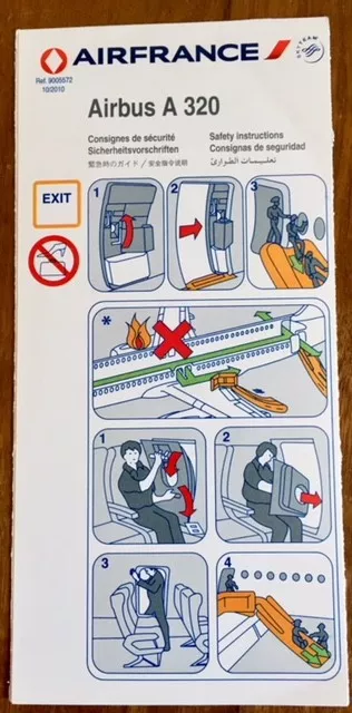 Air France - (Skyteam) - Airbus A320 10/2010 - Safety Card - Consignes