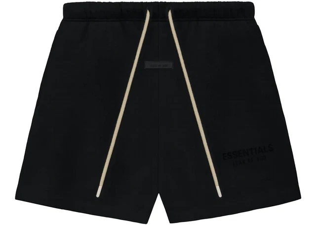 FEAR OF GOD Fog Essentials Black Sweat Shorts Drawstrings Men s Size Xl 96.00 PicClick