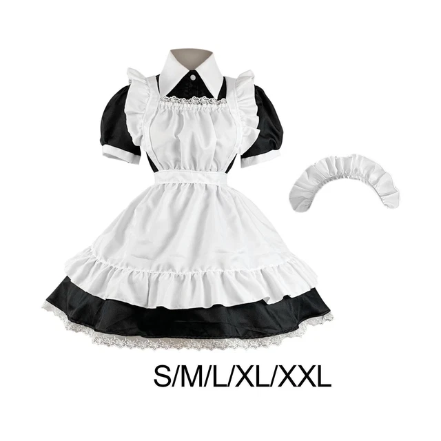 Costume Soubrette – Body Dentelle, Porte-jarretelles, Tablier, Coiffe, Taille XL, Neuf Avec étiquettes