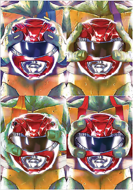 Boom! Power Rangers Teenage Mutant Ninja Turtles #1 Helmet Variant Cover Set