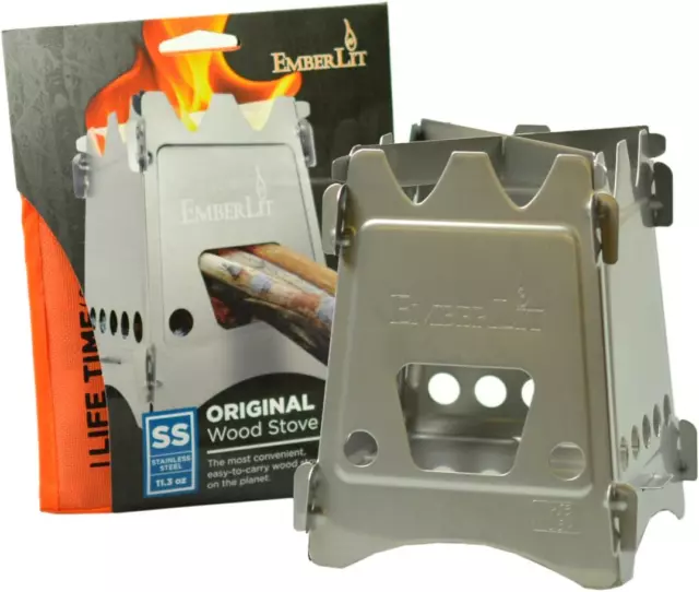 Stainless Steel Stove,Compact Design Perfect for Survival, Camping, Hunting & Em