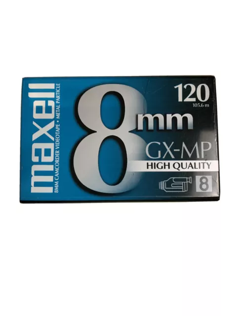 New Sealed Maxell 8mm High Quality Camcorder Videotape GX-MP 120 Mins