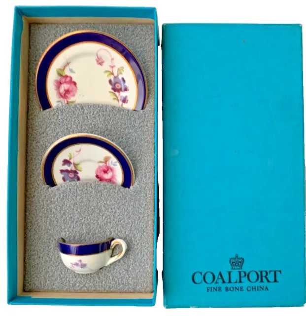 Sale!!!  Coalport Bone China Discontinued  Titania Miniature Cup, Saucer & Plate