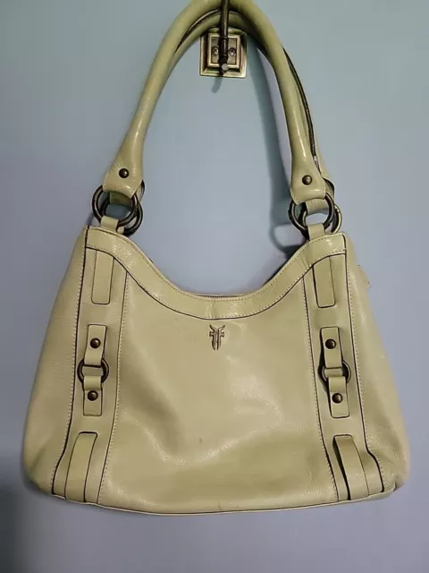 Frye Leather Shoulder Bag Handbag Light Green Color