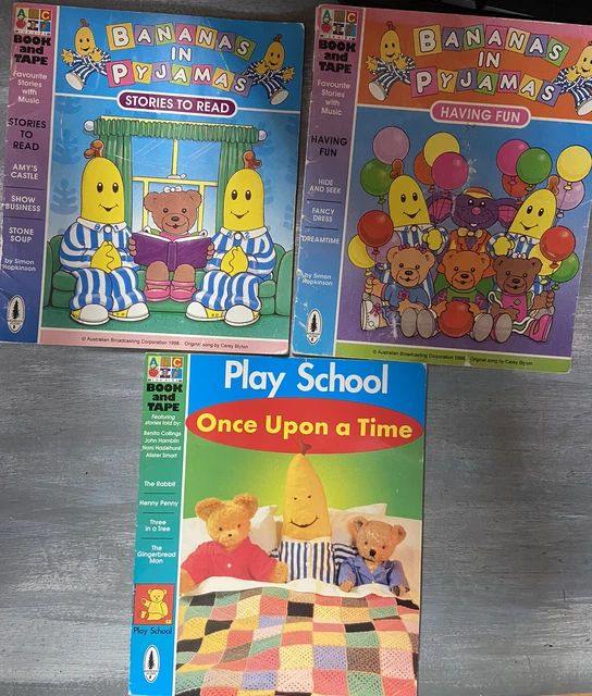 BANANAS IN PYJAMAS Play School Books Vintage 1990's Picture PB ABC