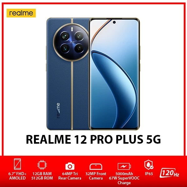 realme 12 Pro+ 5G 12GB + 512G Blue REALME 12 PRO Plus 5G Global